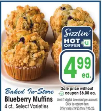 Jewel-Osco Blueberry Muffins offer
