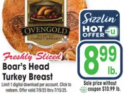 Jewel-Osco Freshly Sliced Boar's Head Turkey Breast offer