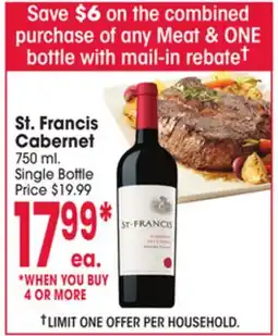 Jewel-Osco St. Francis Cabernet offer