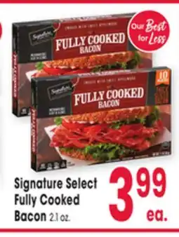 Jewel-Osco Signature Select Fully Cooked Bacon offer