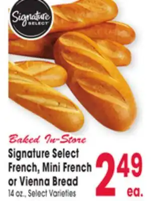 Jewel-Osco Signature Select French, Mini French or Vienna Bread offer