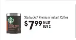 Jewel-Osco Starbucks Premium Instant Coffee offer