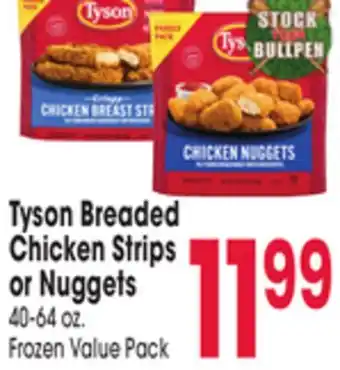 Jewel-Osco Tyson Breaded Chicken Strips or Nuggets offer