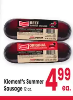 Jewel-Osco Klement's Summer Sausage offer