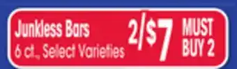 Jewel-Osco Junkless Bars offer