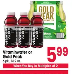 Jewel-Osco Vitaminwater or Gold Peak offer
