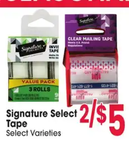 Jewel-Osco Signature Select Tape offer