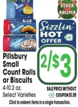 Jewel-Osco Pillsbury Small Count Rolls or Biscuits offer