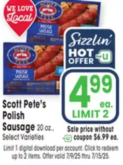 Jewel-Osco Scott Pete's Polish Polish Sausage offer