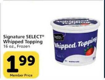 Vons Signature Select Whipped Topping offer
