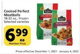 Vons Cooked Perfect Meatballs offer