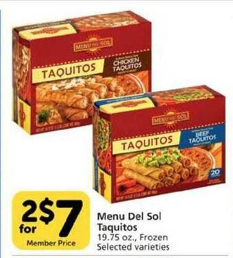 Vons Menu Del Sol Taquitos offer