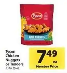Safeway Tyson Chicken Nuggets or Tenders offer