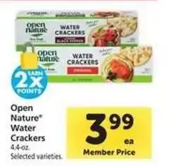Safeway Open Nature Water Crackers offer