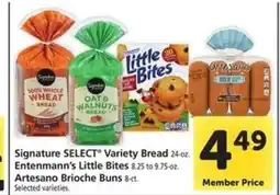 Safeway Signature SELECT Variety Bread, Entenmann’s Little Bites, Artesano Brioche Buns offer