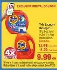 Safeway Tide Laundry Detergent offer