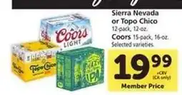 Safeway Sierra Nevada or Topo Chico offer