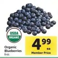 Safeway Organic Blueberries offer