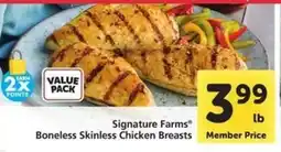 Safeway Signature Farms Boneless Skinless Chicken Breasts offer