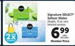 Safeway Signature SELECT Seltzer Water offer