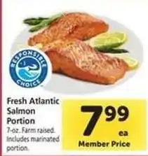 Safeway Fresh Atlantic Salmon Portion offer