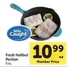 Safeway Fresh Halibut Portion offer