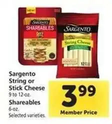 Safeway Sargento String or Stick Cheese offer