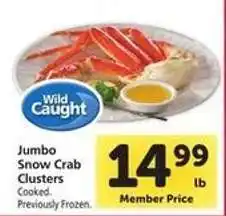 Safeway Jumbo Snow Crab Clusters offer