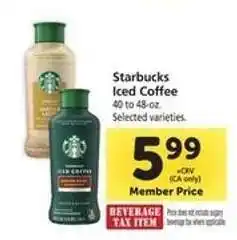 Safeway Starbucks Iced Coffee offer