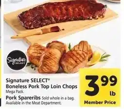 Safeway Signature SELECT Boneless Pork Top Loin Chops offer