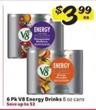 Winn Dixie V8 Energy Drinks offer