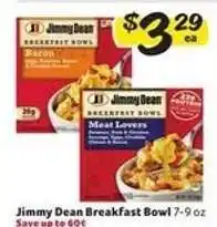 Winn Dixie Jimmy Dean Breakfast Bowl offer