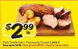 Winn Dixie Pork Tenderloin offer