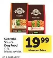 Safeway Supreme Source Dog Food offer