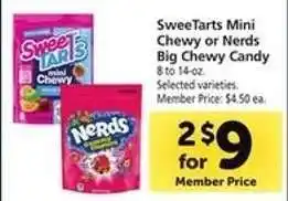 Safeway SweeTarts Mini Chewy or Nerds Big Chewy Candy offer