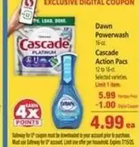 Safeway Dawn Powerwash & Cascade Action Pacs offer