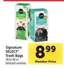 Safeway Signature SELECT Trash Bags offer