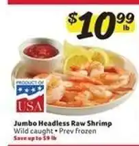 Winn Dixie Jumbo Headless Raw Shrimp offer