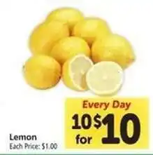 Safeway Lemon offer