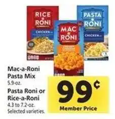 Safeway Mac A Roni Pasta Mix offer
