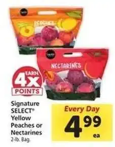 Safeway Signature SELECT Yellow Peaches or Nectarines offer