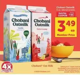 Safeway Chobani Oat Milk offer