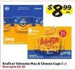 Winn Dixie Kraft or Velveeta Mac & Cheese Cups offer