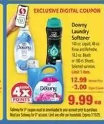 Safeway Downy Laundry Softener offer