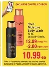 Safeway Shea Moisture Body Wash offer