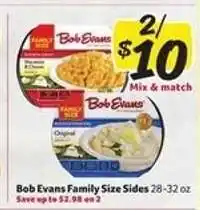 Winn Dixie Bob Evans Family Size Sides offer