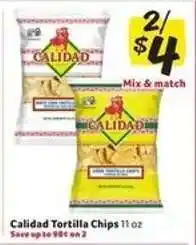 Winn Dixie Calidad Tortilla Chips offer
