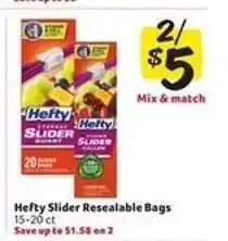Winn Dixie Hefty Slider Resealable Bags offer