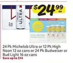 Winn Dixie Michelob Ultra, High Noon, Budweiser, Bud Light offer