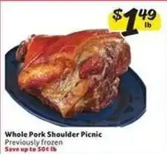Winn Dixie Whole Pork Shoulder Picnic offer